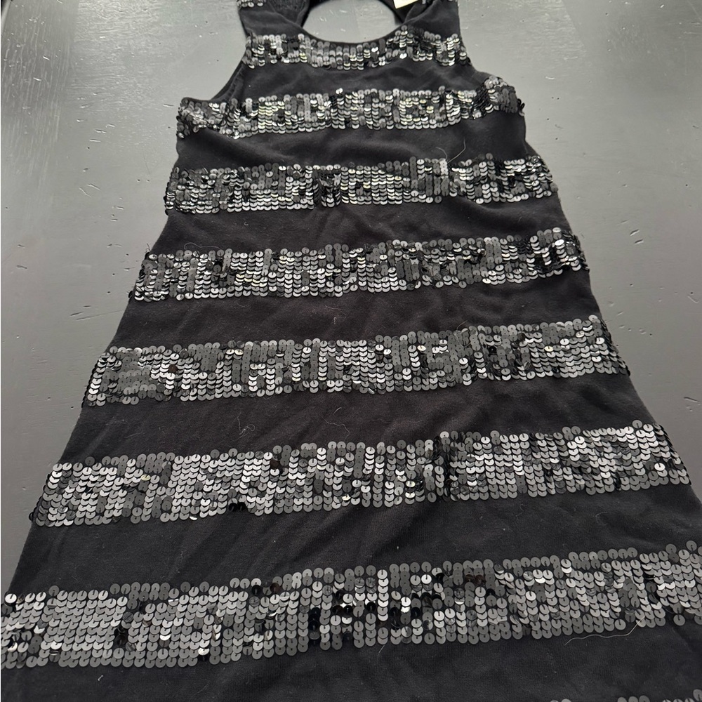 LaRok Black and Silver Sequin Mini Dress
